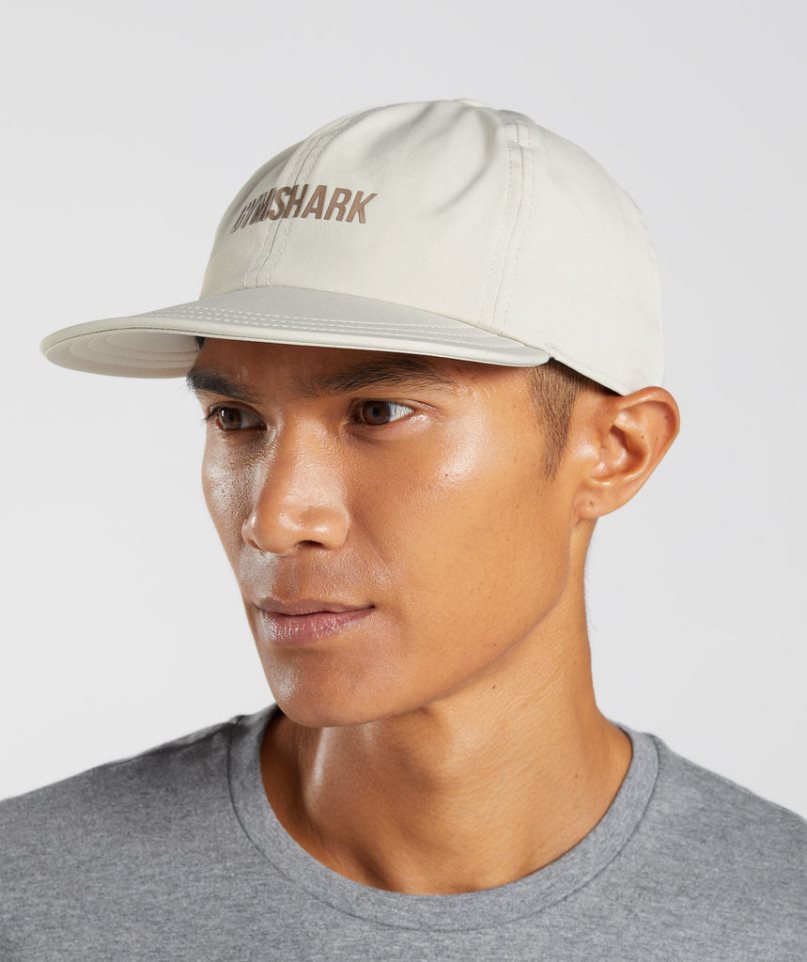 Gymshark Flat Peak Caps Cream | CA D5A7N6